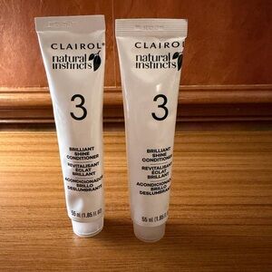 Clairol Natural Instincts Brilliant Shine Conditioner 1.85 oz Lot of 2